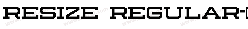 Resize regular字体转换 Resize regular字体转换